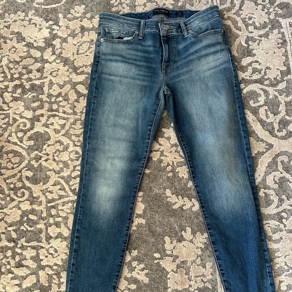 Lucky Brand Blue Skinny Jeans with Vintage Wash